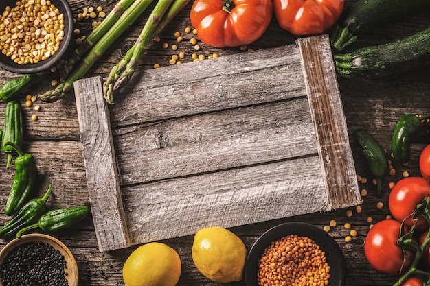 Zbliżenie na warzywa i przyprawy